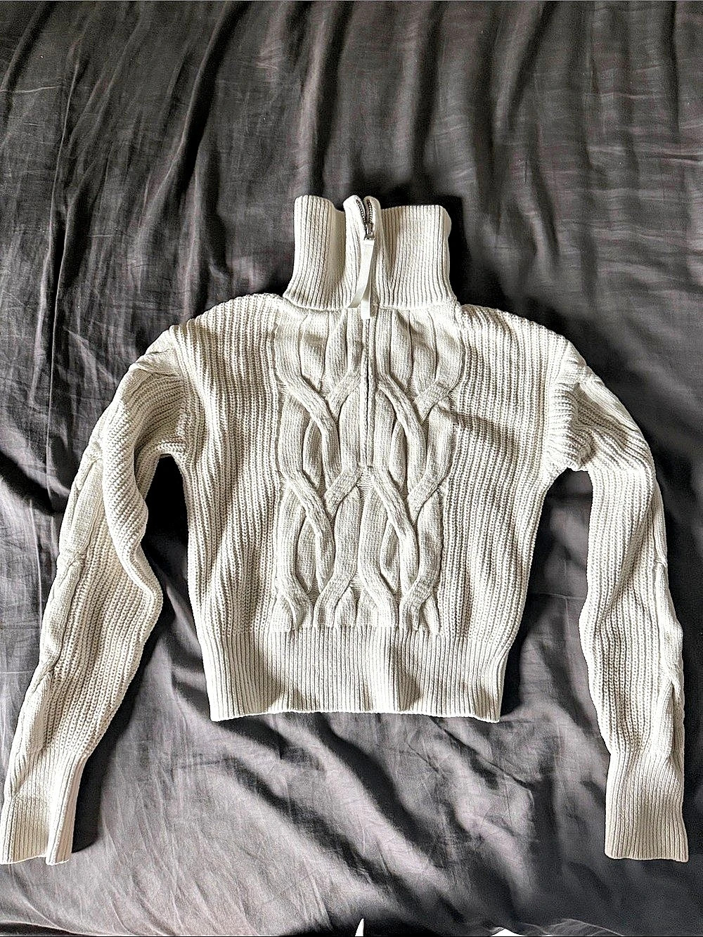 lululemon Cable-Knit Oversized Half-Zip in White Size XS